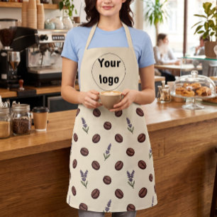 Tablier Café Branding Fèves de Café Vintage et Lavande