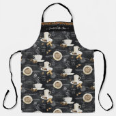 Tablier Café Cappuccino Mocha Dessert Shop Nom d'entrepris (Recto)