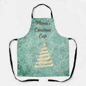 Tablier Café de Noël de maman Festive Snowflakes Custom (Recto)