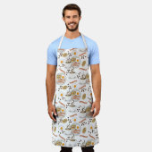 Tablier Café et petit déjeuner salé Bacon| Motif des oeufs (Porté)