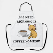 TABLIER CAFÉ ET VIE AMOUREUX DE LES CHATS FUNNY (Recto)