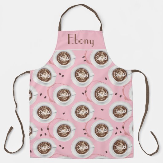 Tablier Café gai rose (Recto)