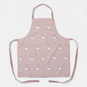 Tablier Café Lover Rose Heart Coffee Cup Cute Apron (Recto)