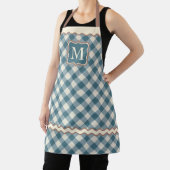 Tablier Café personnalisé Brown Turquoise Blue Ivory En vi (Insitu)