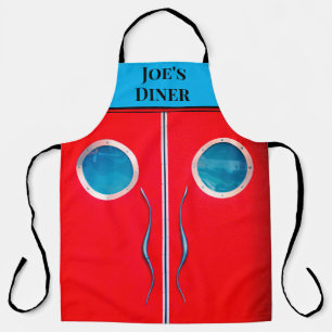 Tablier Café restaurant vintage portes pivotantes rouge ch