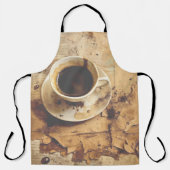 Tablier Café tasse de papier déchiré (Recto)