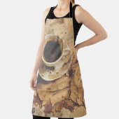 Tablier Café tasse de papier déchiré (Insitu)