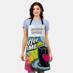 Tablier "Café Time" Vibrant Pop Art Conception de Mug