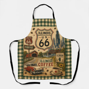 Tablier Café Vintage Route 66 Illinois