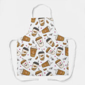 Tablier Cafés, Fèves de café, Amateur de café, Coeurs (Recto)