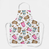 Tablier Cafés, Haricots, Coeurs, Amateur De Café (Recto)