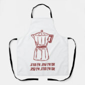 Tablier Cafétéria Hébreu "Pas de café Pas de Torah" Humour (Recto)