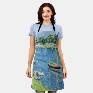 Tablier Caillebotte - Seine à Argenteuil, Bateaux à l'ancr