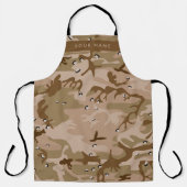 Tablier Cailloux de camouflage du désert, Votre nom, Perso (Recto)