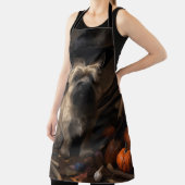 Tablier Cairn Terrier Citrouilles Halloween effroi (Insitu)