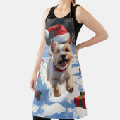 Tablier Cairn Terrier Courir en neige avec le Casquette de (Insitu)