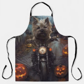 Tablier Cairn Terrier équitation moto Halloween effrayant (Recto)