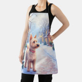 Tablier Cairn Terrier Festive Lamppost Village Christmas (Insitu)