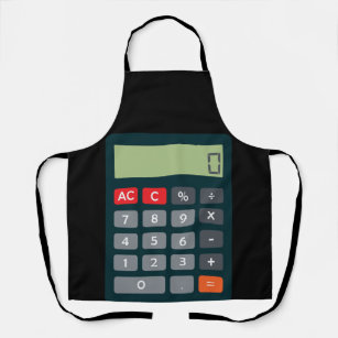 Tablier Calculatrice mathématique de costume comptable