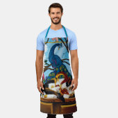 Tablier Calico Cat Dragon Rouge (Porté)