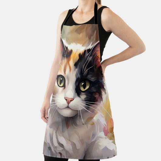 Tablier Calico Cat et Papillons dans le jardin de printemp (Insitu)