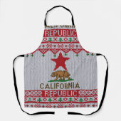 Tablier Californie République moche style pull de Noël (Recto)