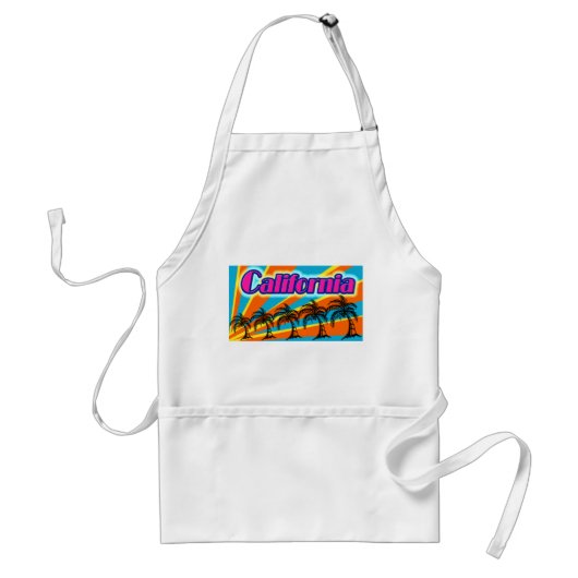Tablier Californie Sun & Palm Trees #1 Apron (Devant)