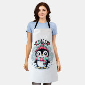 Tablier Câlins Chilly Penguin Écharpe enneigée (Porté)