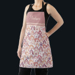 Tablier Calligraphie arc-en-ciel rose mou moderne<br><div class="desc">Moderne Cute Assorted rose arc-en-ciel Calligraphie personnalisée tablier. Un cadeau parfait pour les filles amies,  maman,  grand-mère et les amateurs de cuisine.</div>