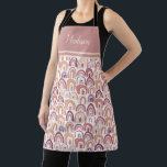 Tablier Calligraphie arc-en-ciel rose mou moderne<br><div class="desc">Moderne Cute Assorted rose arc-en-ciel Calligraphie personnalisée tablier. Un cadeau parfait pour les filles amies,  maman,  grand-mère et les amateurs de cuisine.</div>