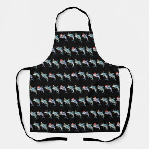 Tablier Calot de Noël de Santa pour amoureux des dauphins