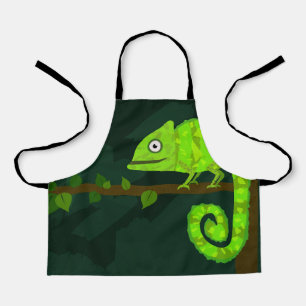 Tablier Caméléon vert mignon