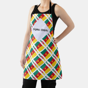 Tablier Cameroun et drapeau camerounais personnalisé en mo