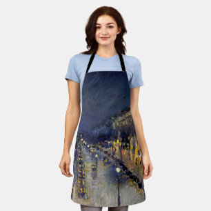 Tablier Camille Pissarro - Boulevard Montmartre en nuit