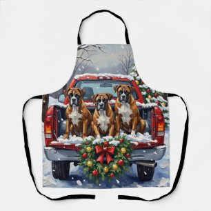 Tablier Camion rouge de Noël Boxer Fêtes