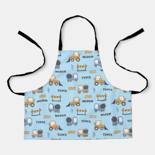 Tablier Camions de construction Motif bleu