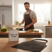 Tablier Camo élégant Noir foncé profond Tons Charbon Moder