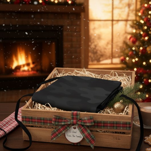 Tablier Camo élégant Noir foncé profond Tons Charbon Moder