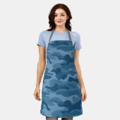 Tablier Camo Monocolore Bleu Acier (Porté)