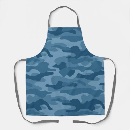 Tablier Camo Monocolore Bleu Acier (Recto)
