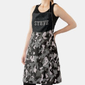 Tablier Camo noir gris cool Nom masculin robuste (Insitu)