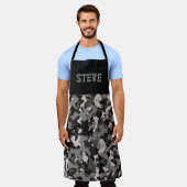 Tablier Camo noir gris cool Nom masculin robuste (Porté)