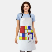 Tablier Camomille Inspirée de Mondrian (Porté)
