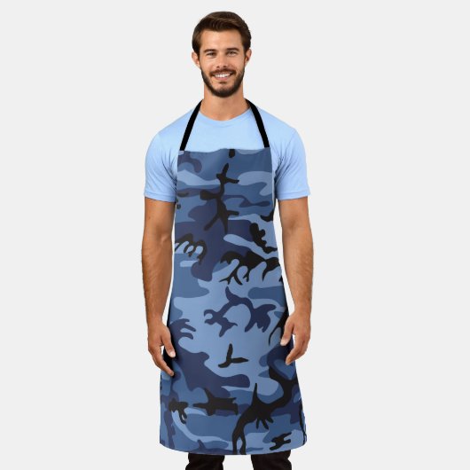 Tablier Camouflage bleu marine, Militaire, Armée (Porté)
