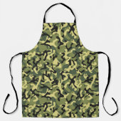 Tablier Camouflage en bois noir vert olive (Recto)