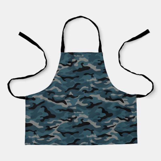 Tablier Camouflage en noir de nuit (Recto)