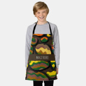 Tablier Camouflage gros pierres Rainbow Motif (Porté)