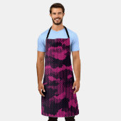 Tablier Camouflage hexagonal, texture militaire arrière -  (Porté)