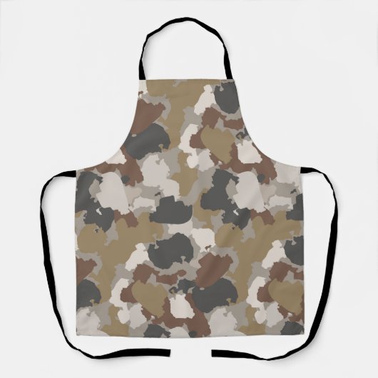 Tablier Camouflage Militaire Tons Terre Bruns (Recto)