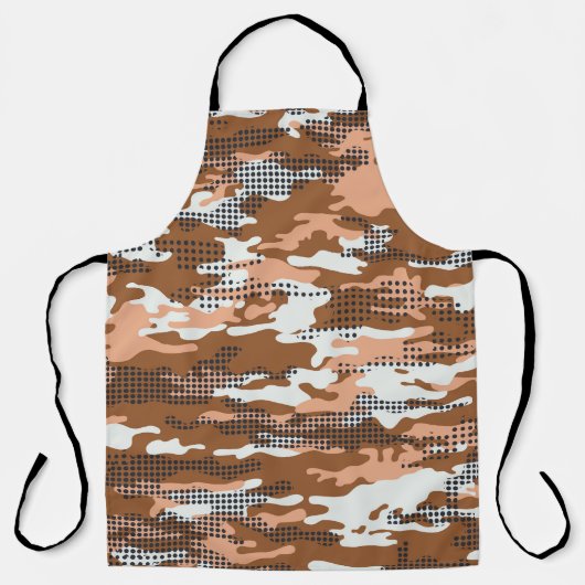 Tablier Camouflage Polka Dot : Abstrait sans fil. (Recto)